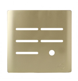 Placa p/ 5 Interruptores + furo 4x4 - Novara Dourado
